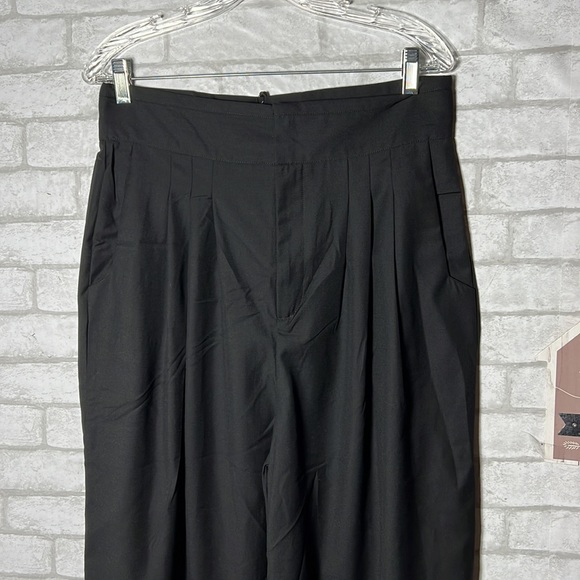 Lattlelier black high waisted pleated pants size xl - Picture 3 of 14